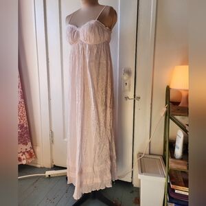 Urban Outfitters Athena Blush Gauze Maxi Dress